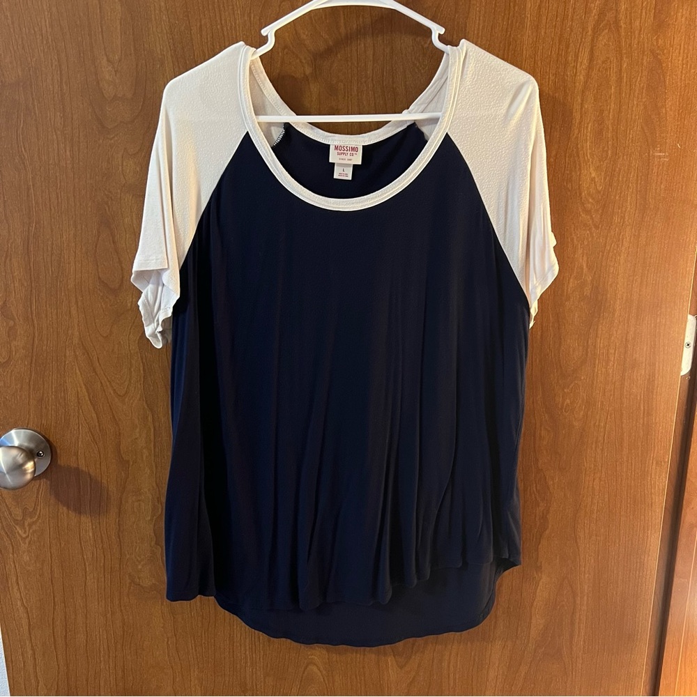 Navy Loose-Fitting T-Shirt Mossimo